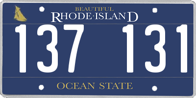 RI license plate 137131