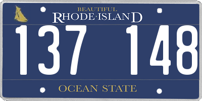 RI license plate 137148
