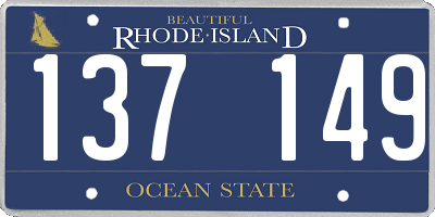 RI license plate 137149
