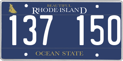 RI license plate 137150