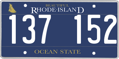 RI license plate 137152