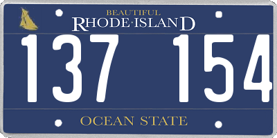 RI license plate 137154