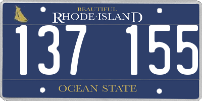 RI license plate 137155