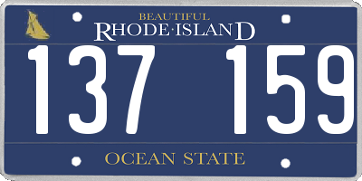RI license plate 137159