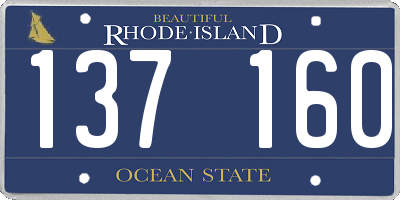 RI license plate 137160