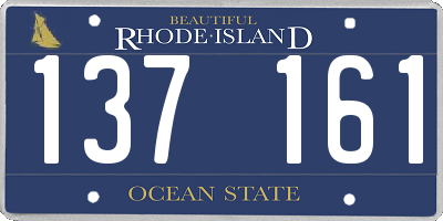 RI license plate 137161