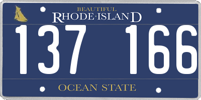 RI license plate 137166