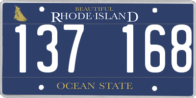 RI license plate 137168