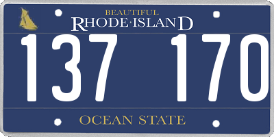 RI license plate 137170