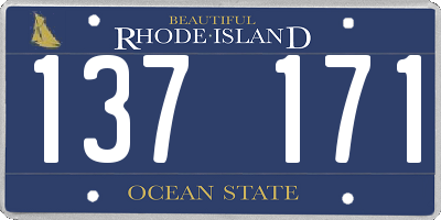 RI license plate 137171