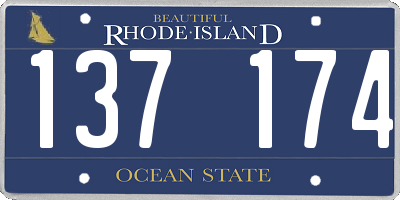 RI license plate 137174