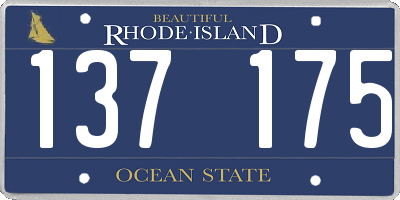 RI license plate 137175