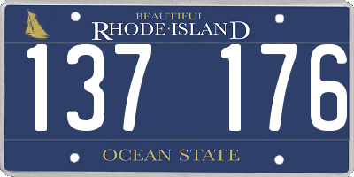 RI license plate 137176