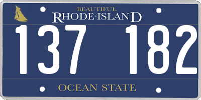 RI license plate 137182