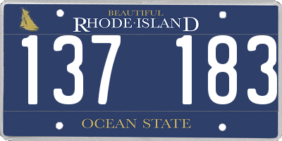 RI license plate 137183