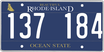 RI license plate 137184