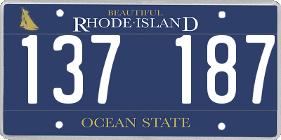 RI license plate 137187