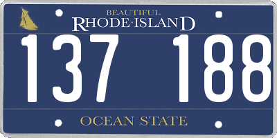 RI license plate 137188