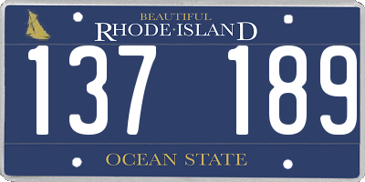 RI license plate 137189