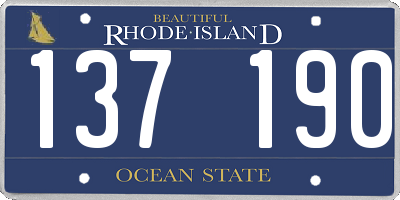 RI license plate 137190