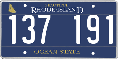 RI license plate 137191