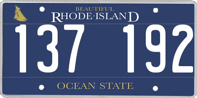 RI license plate 137192