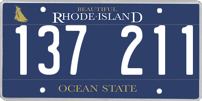 RI license plate 137211