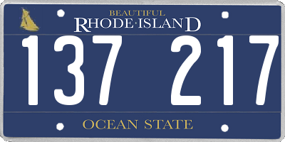 RI license plate 137217