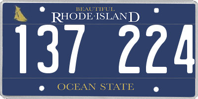 RI license plate 137224