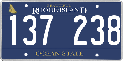 RI license plate 137238