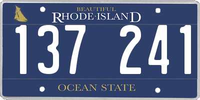 RI license plate 137241
