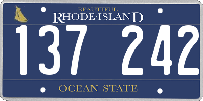 RI license plate 137242