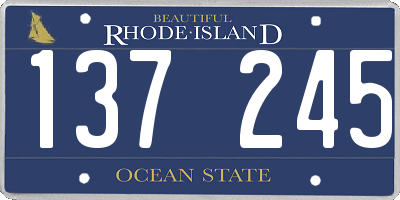 RI license plate 137245