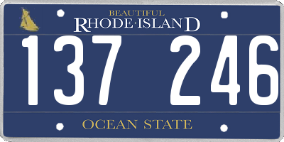 RI license plate 137246