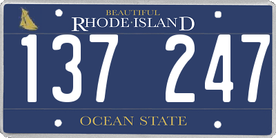 RI license plate 137247