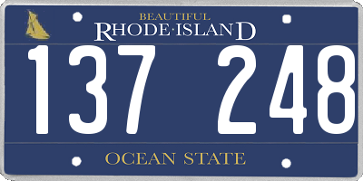 RI license plate 137248