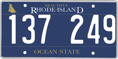 RI license plate 137249