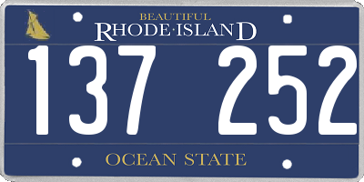 RI license plate 137252