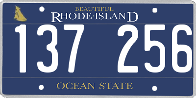 RI license plate 137256