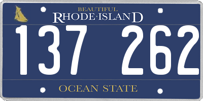RI license plate 137262