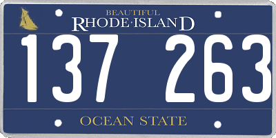 RI license plate 137263