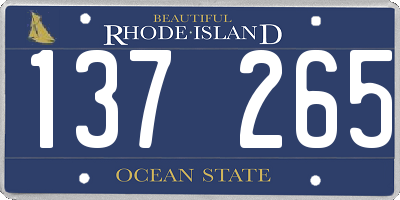 RI license plate 137265