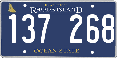 RI license plate 137268