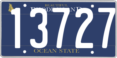 RI license plate 13727