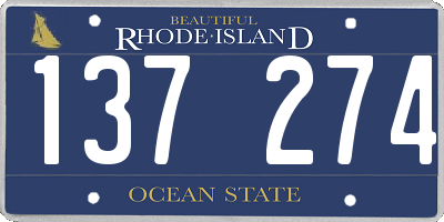 RI license plate 137274