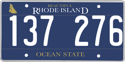RI license plate 137276