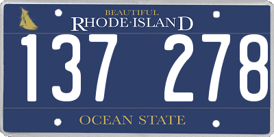 RI license plate 137278