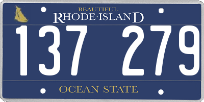 RI license plate 137279
