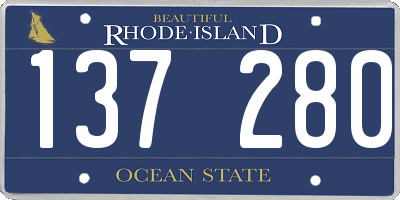 RI license plate 137280