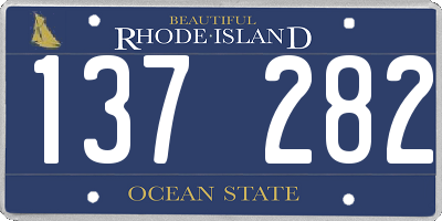RI license plate 137282
